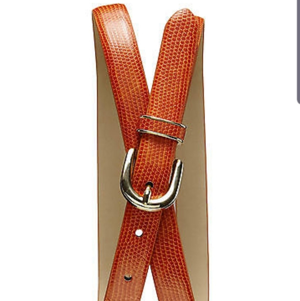 Banana Republic Orange "Lizard Skin" Belt